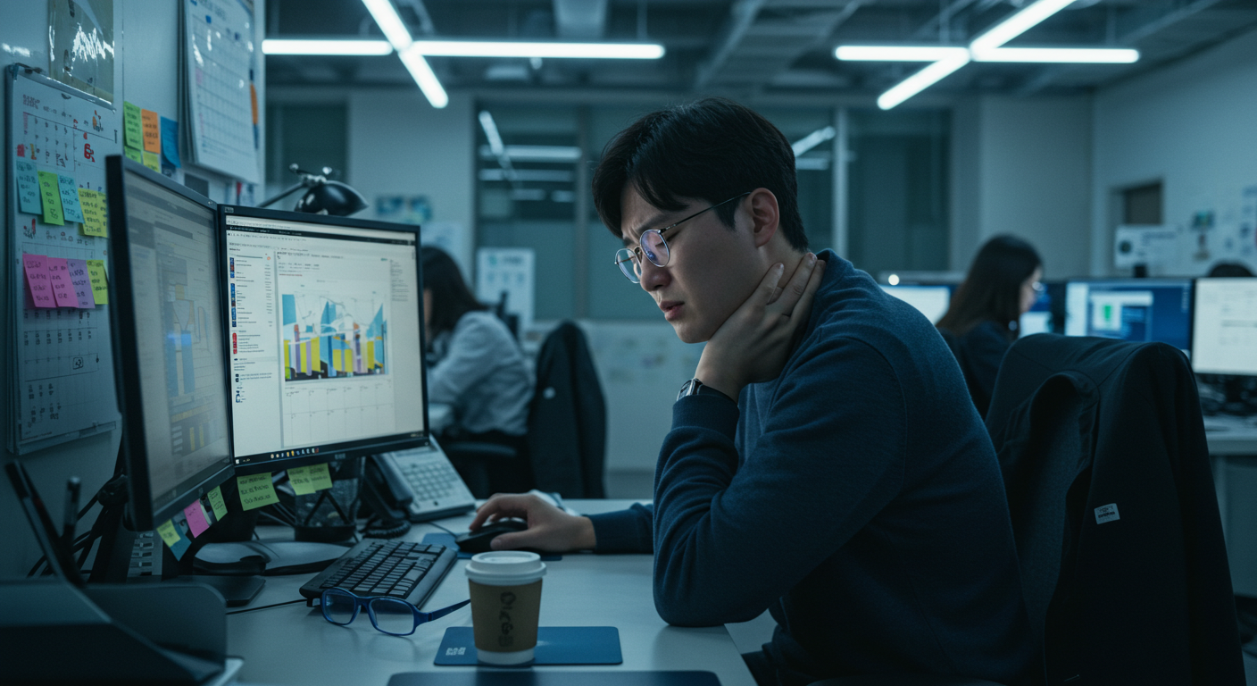 목통증 직장인-사진