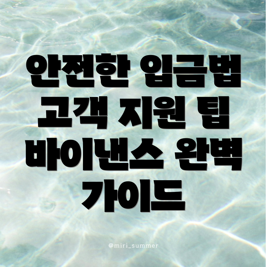 바이낸스 입금 방법