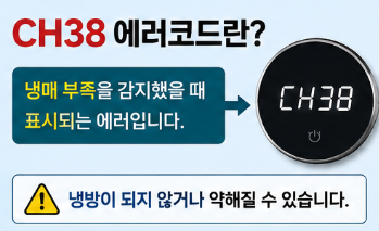 CH38 에러코드는 리모컨으로 껐다 켜면 해결되나요?
