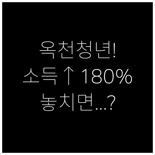 2026 옥천군 청년 주거 지원 소득..