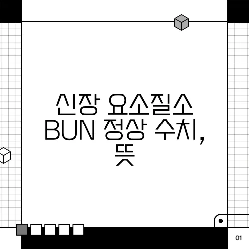 신장 요소질소 BUN 정상 수치, 뜻