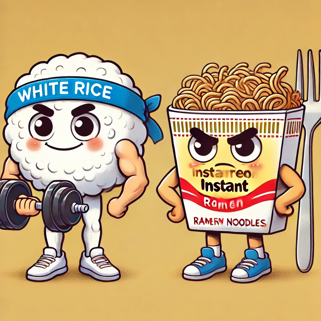흰쌀밥 vs 라면, 다이어트에 더 해로운 건?