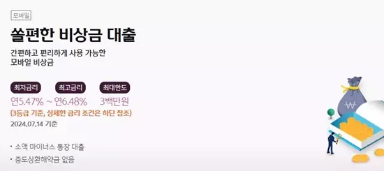 신한은행 쏠편한 비상금대출