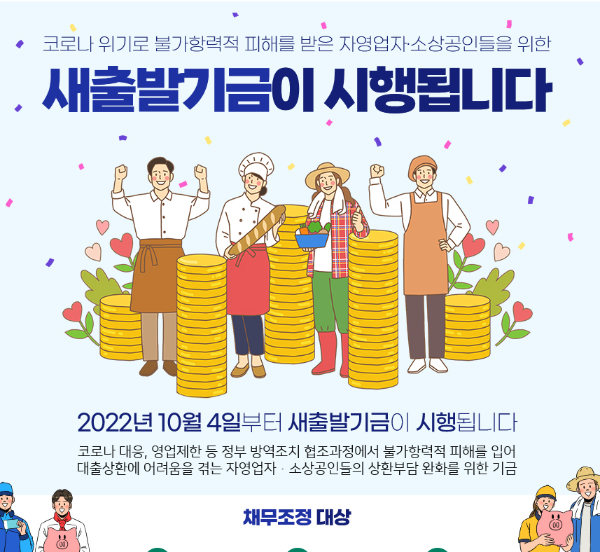 소상공인 새출발기금 대상 금액 조건 접수 방법 정리
