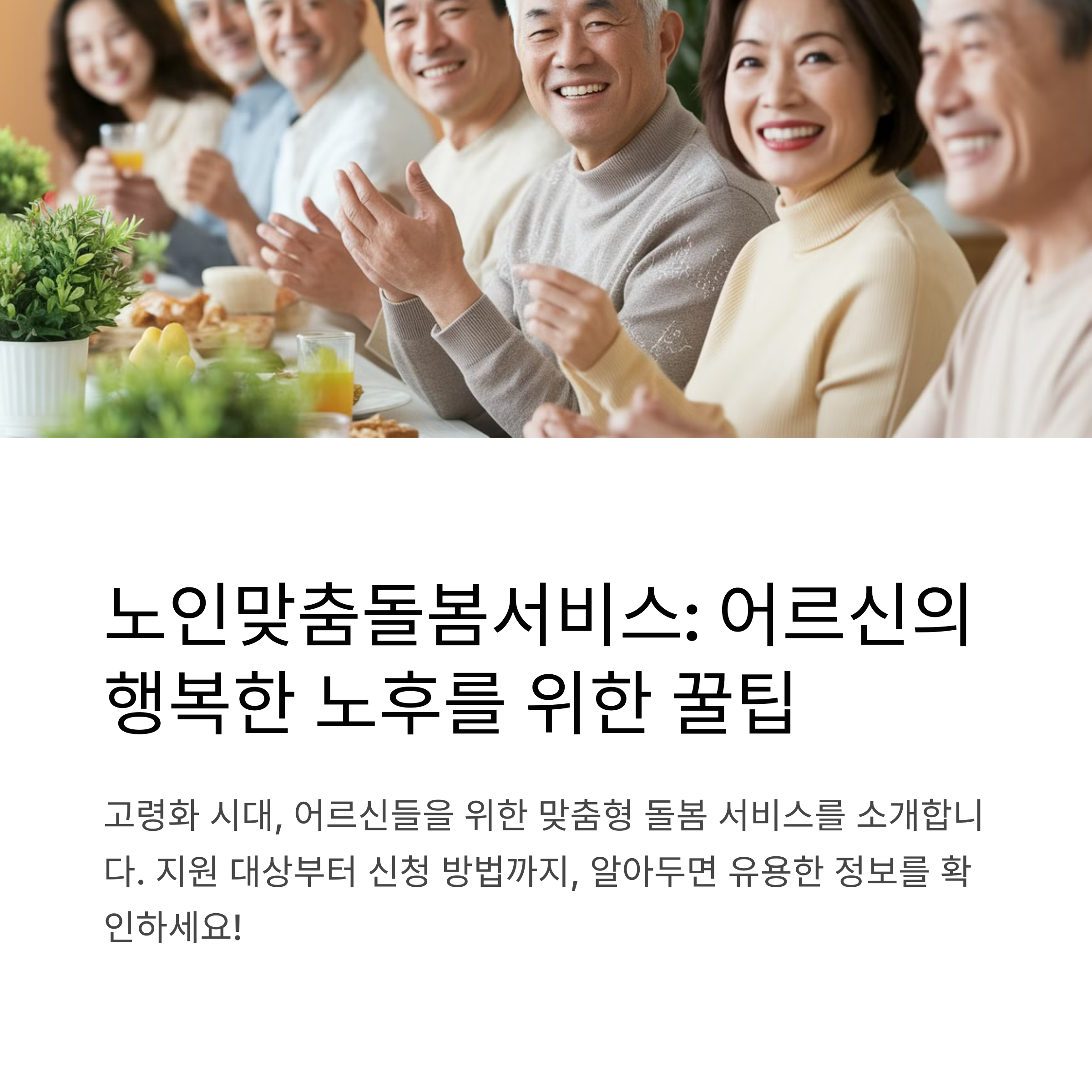 노인맞춤돌봄서비스
