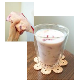 '바나나와 우유 테모미 주스'