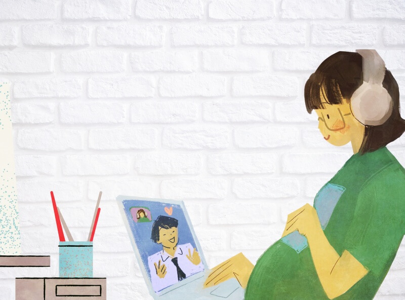 음악듣는-임산부