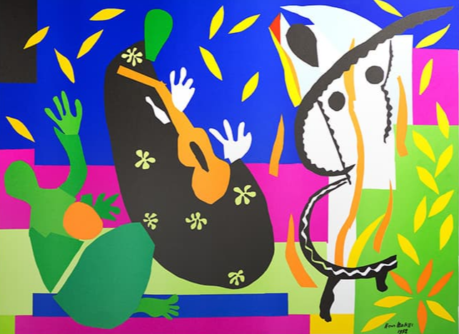 《왕의 슬픔 (The Sorrows of the King)》, 1952년, 종이에 구아슈, 292 &times; 386 cm