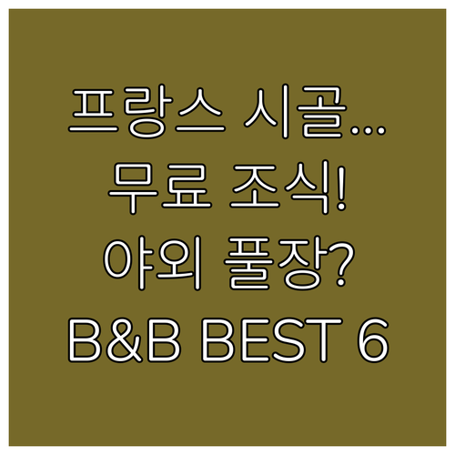 프랑스 시골 여행 무료 조식 야외 수..