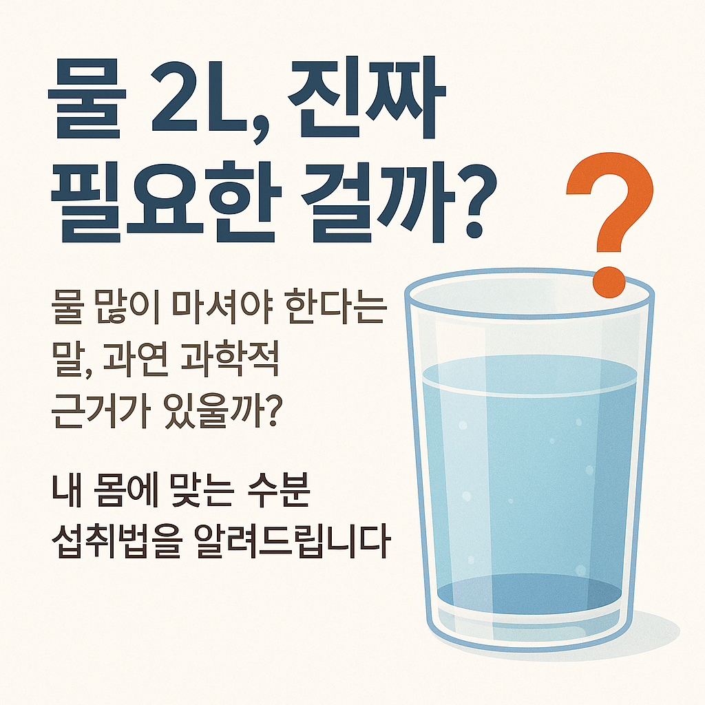하루수분섭취량, 물2리터,