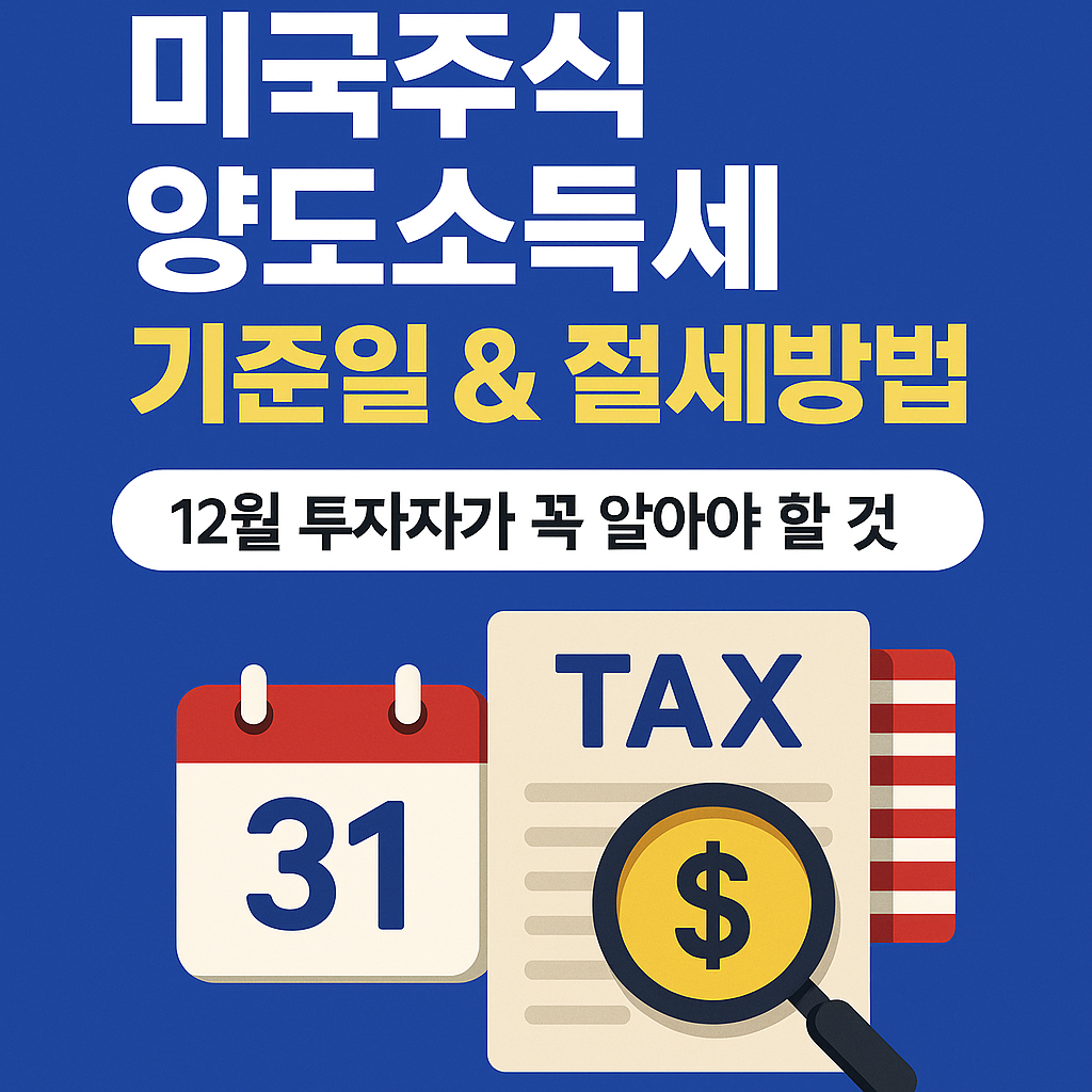 미국주식 양도소득세 기준일 및 12월 절세 전략 핵심 요약 썸네일 이미지