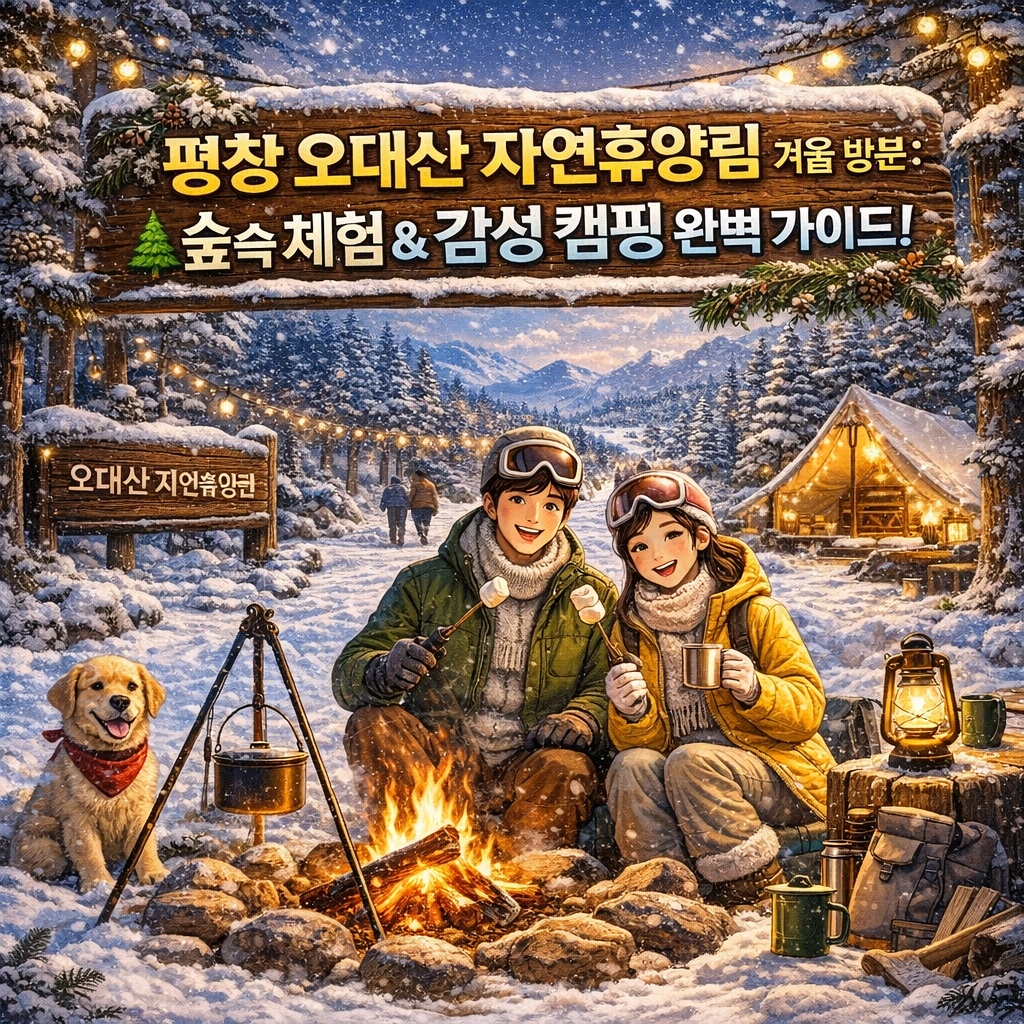 평창 오대산 자연휴양림 겨울 방문