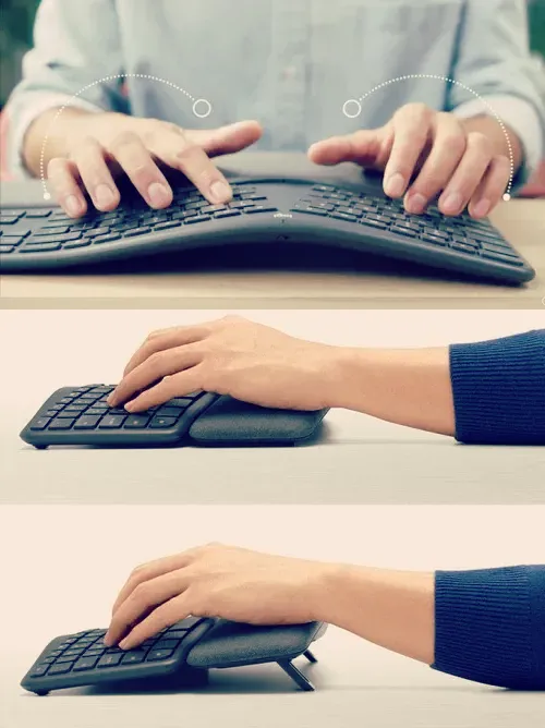 로지텍-인체공학-키보드-배열-각도조절