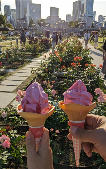 장미향이 나는 소프트아이스크림