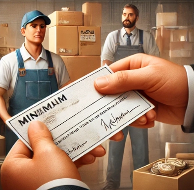 종이를 두손으로 공손히 받고 있는 모습