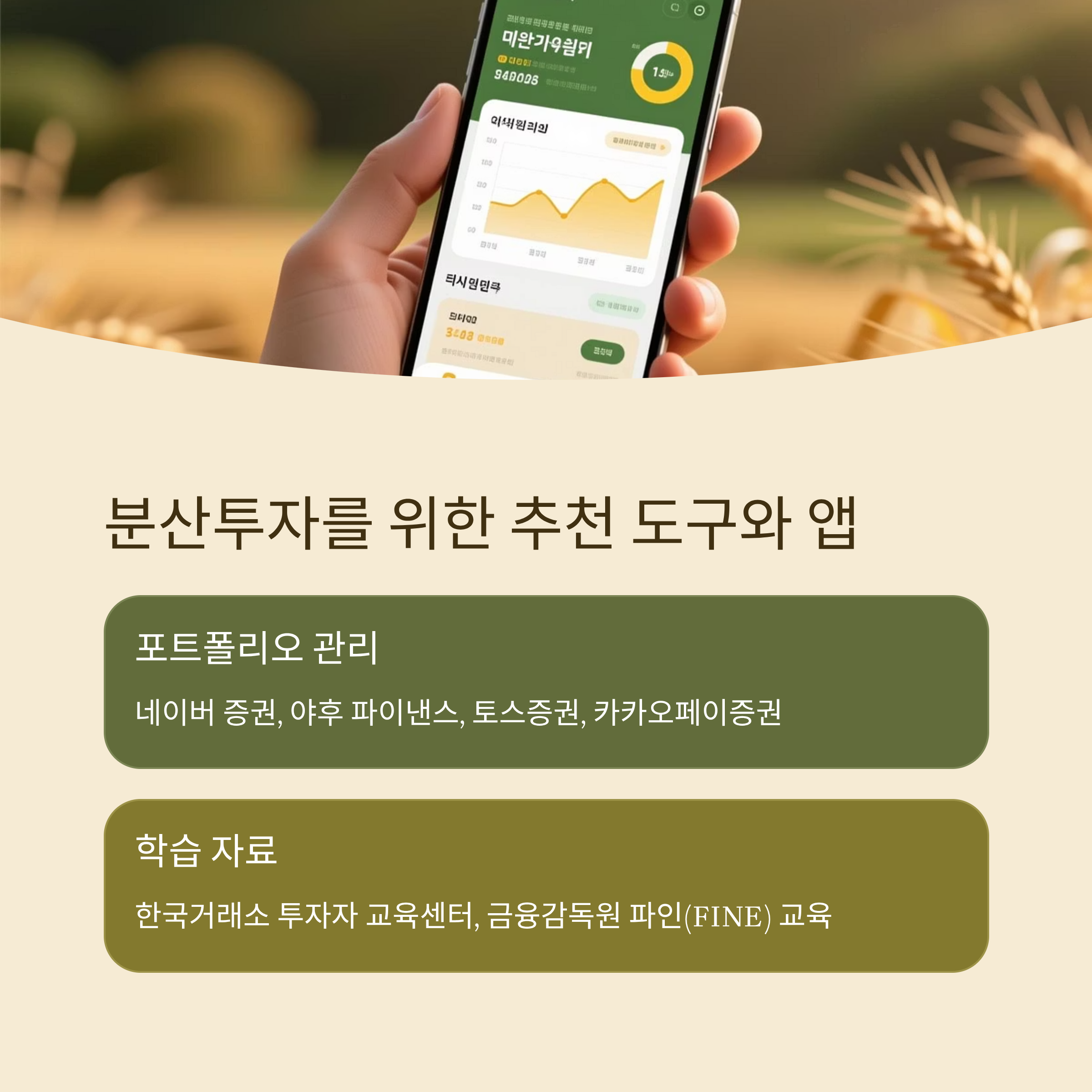 분산투자를 위한 추천 도구와 앱