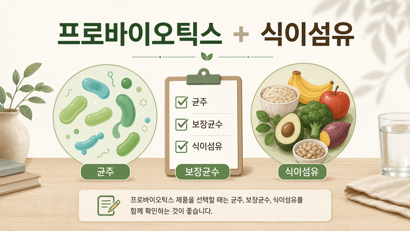 프로바이오틱스와 식이섬유 선택 기준