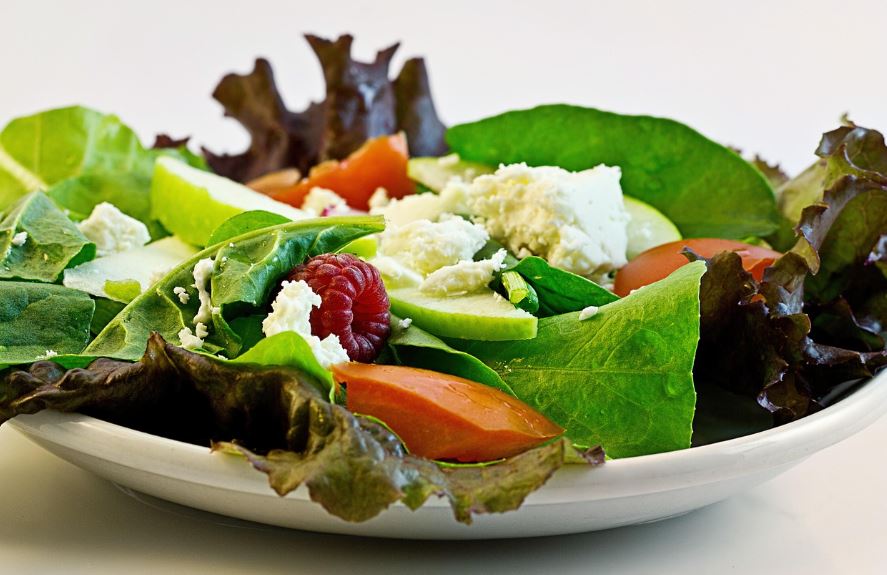 텃밭에서 재배한 재료로 만든 샐러드