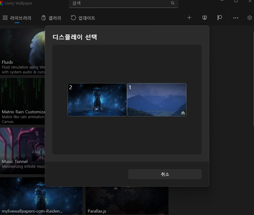 디스플레이 선택