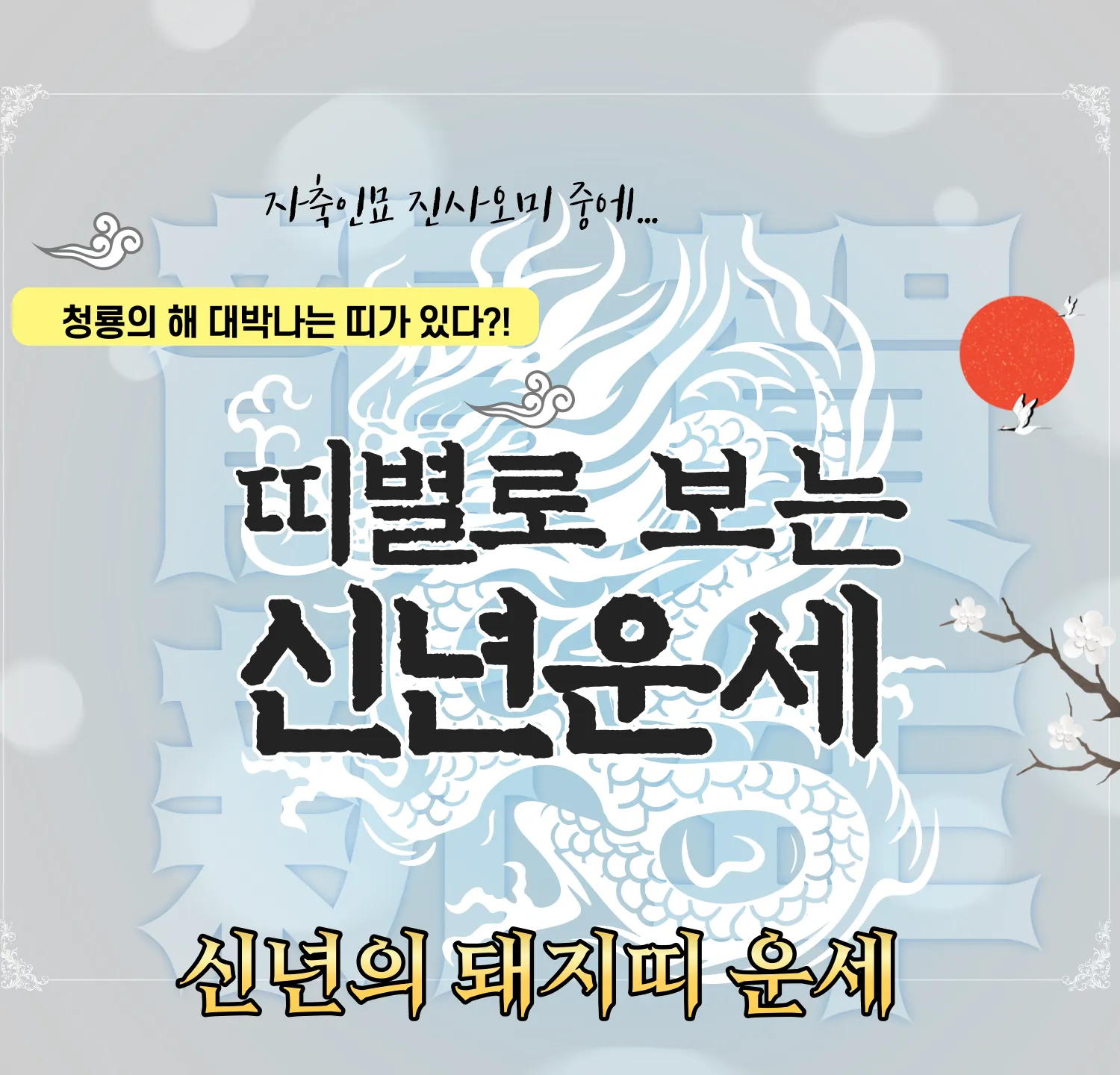 2024 신년 무료운세 - 돼지띠