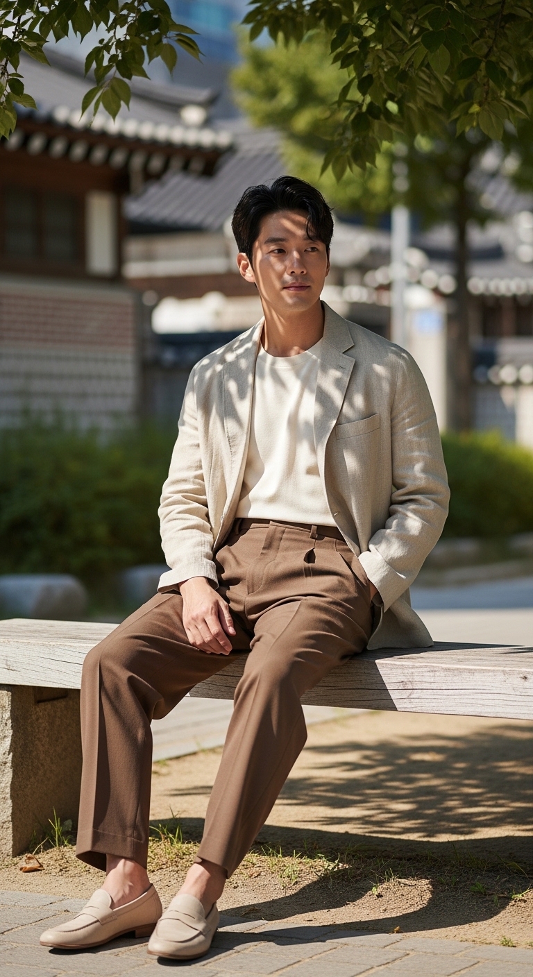 베이지, 아이보리, 브라운 컬러가 조화롭게 섞인 톤온톤 뉴트럴 코디