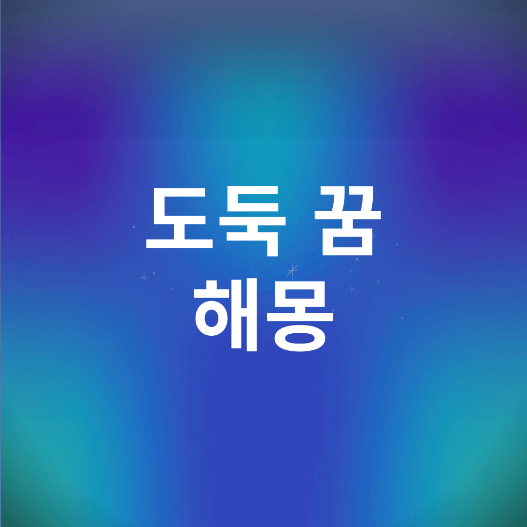 도둑 꿈 해몽