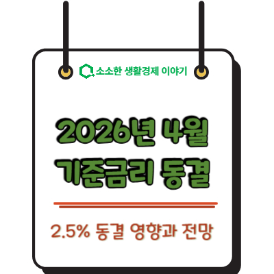 2026년 4월 기준금리 2.50% 동결 영향과 전망