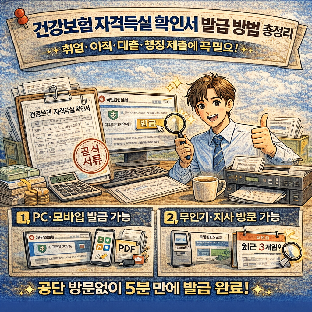 건강보험 자격득실 확인서 발급 방법 총정리