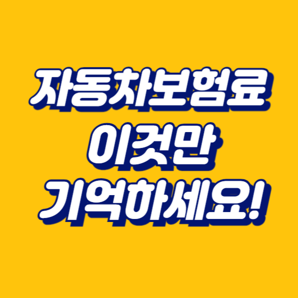 자동차보험료 비교견적