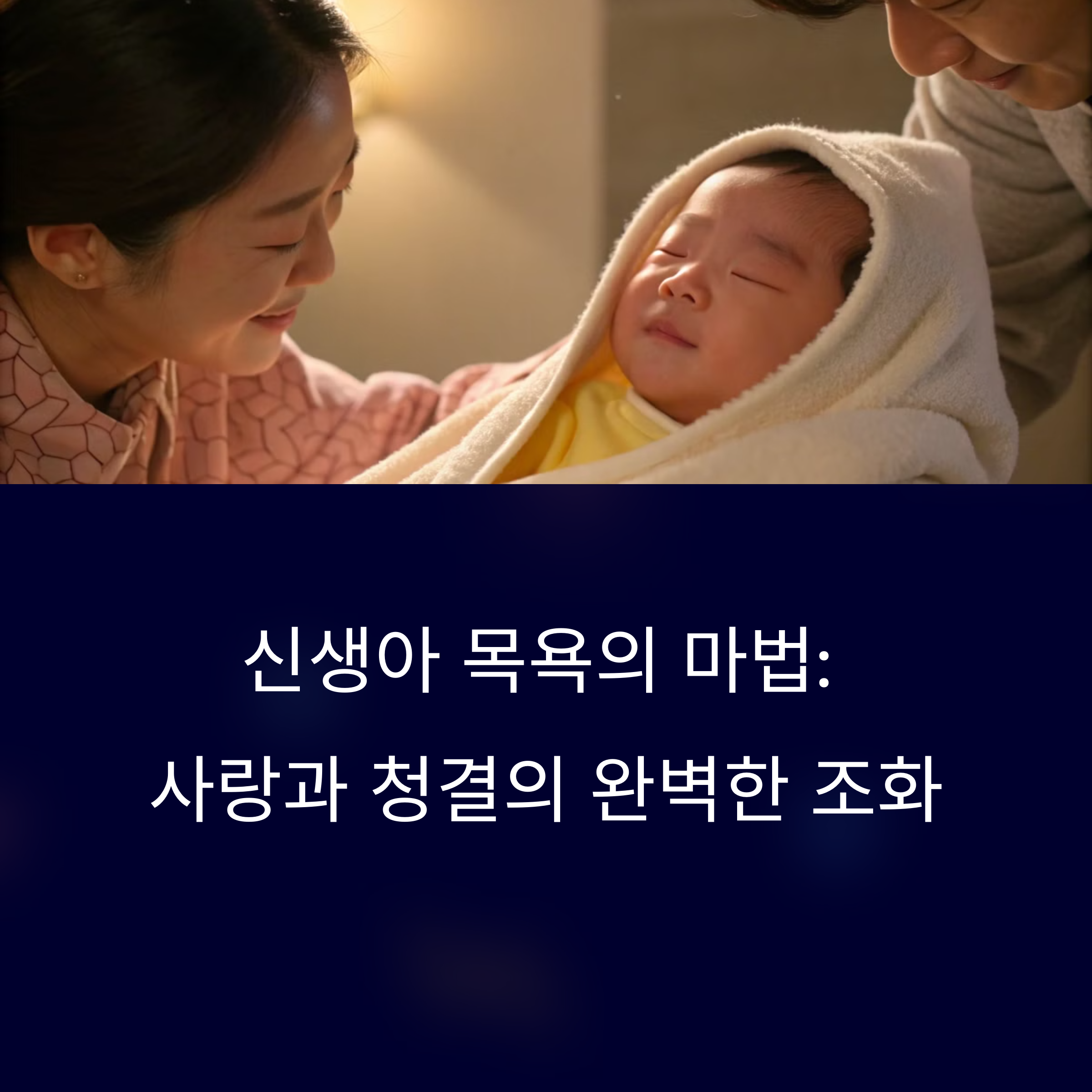 엄마가 아이를 목욕하는 모습