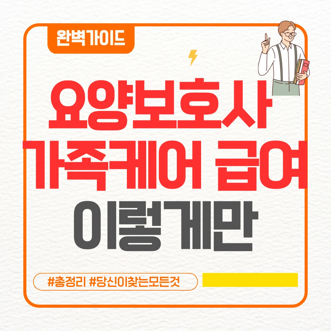 요양보호사 가족케어 급여 이렇게만(+완벽가이드 요양보호사 가족케어 급여)