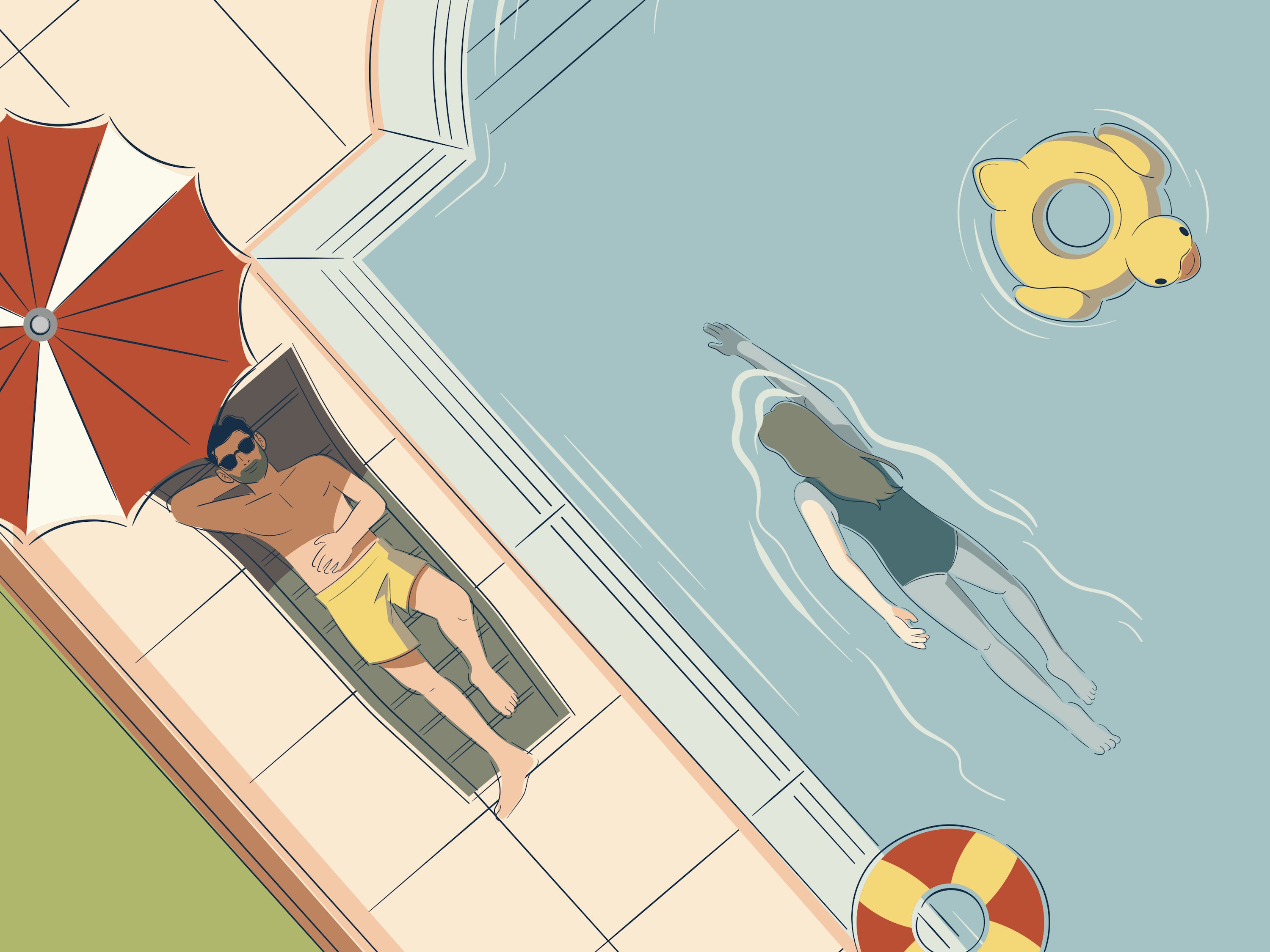 수영장 텃세 예방