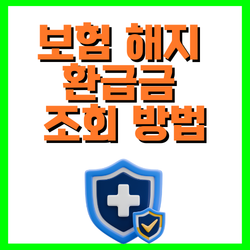 보험 해지 환급금 조회 방법