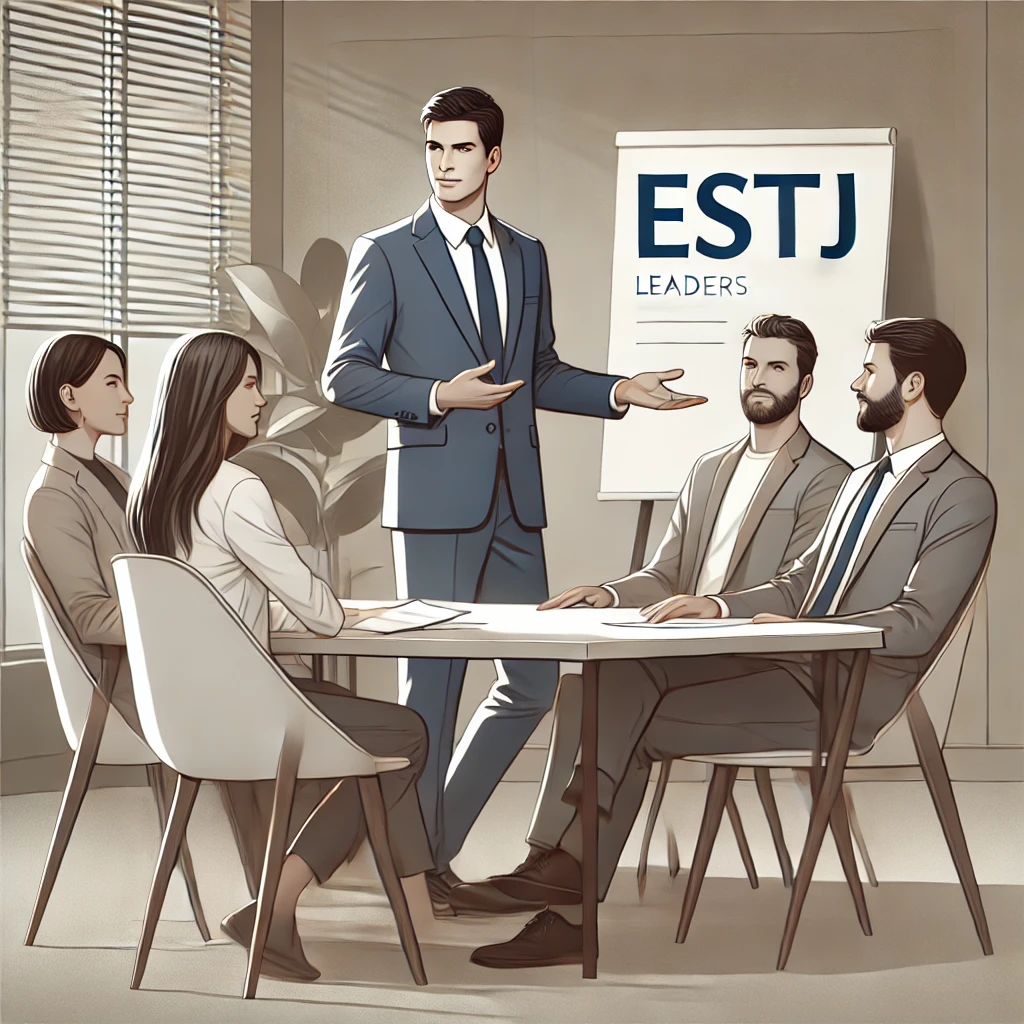 팀 회의를 주도하는 사람, ESTJ의 리더십과 조직적인 성격을 강조