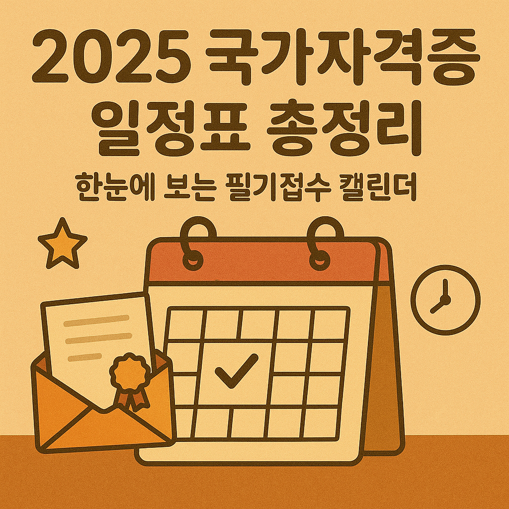 2025 국가자격증 일정표 총정리|한눈에 보는 필기접수 캘린더
