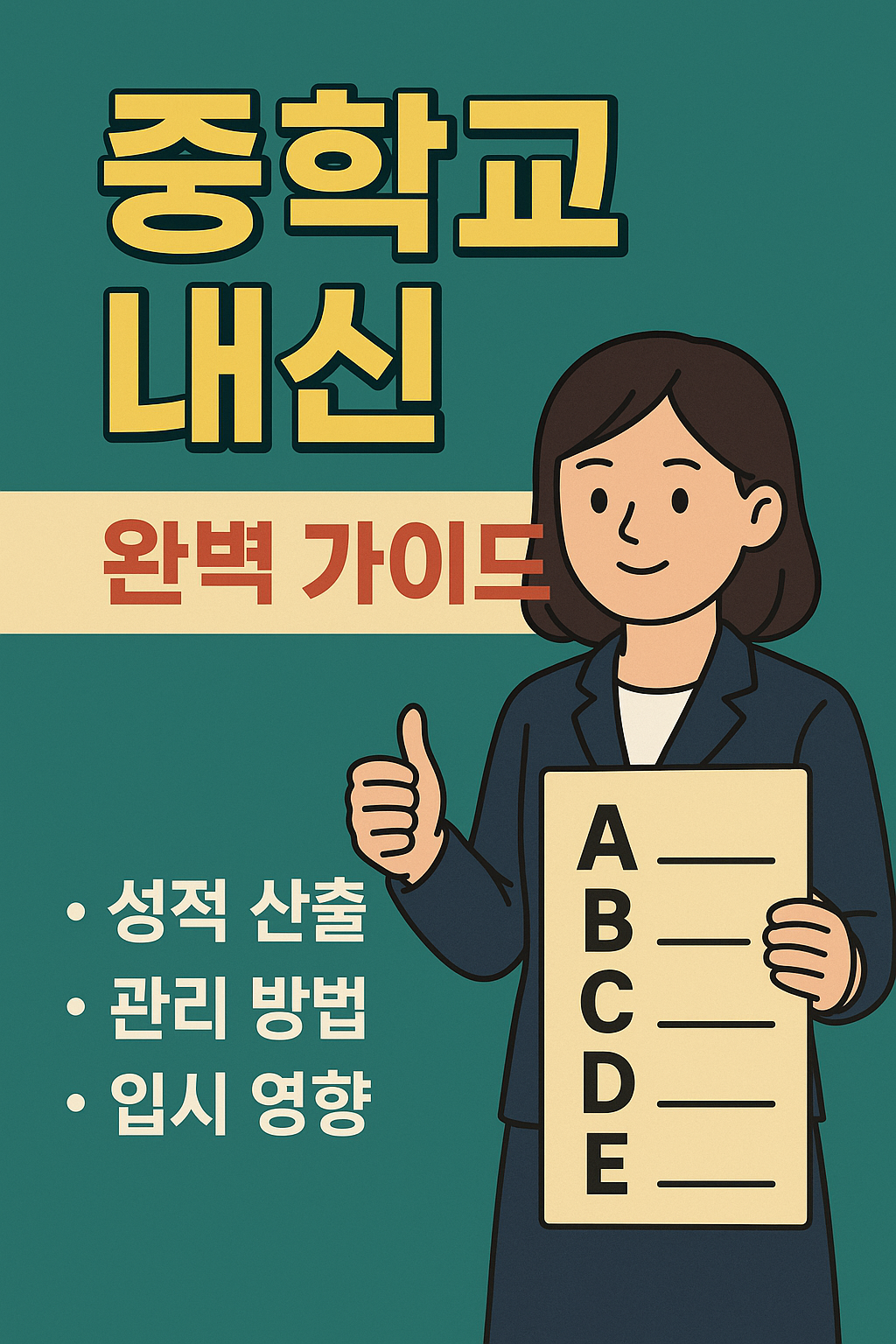 중학교 내신 완벽 가이드 – 성적 산출, 관리 방법, 입시 영향까지 총정리