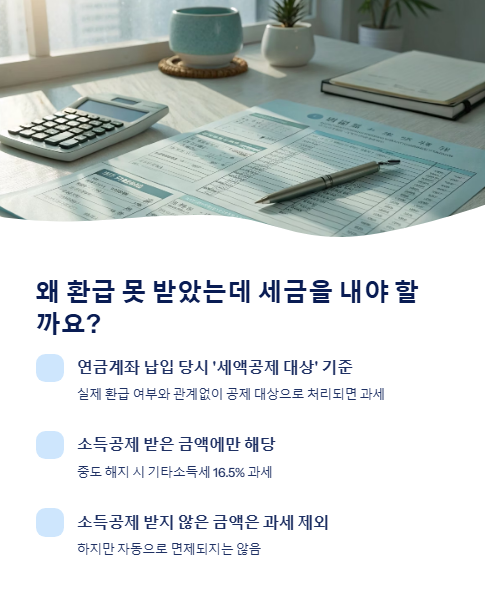 왜 환급 못 받았는데 세금을 내야 할까요?