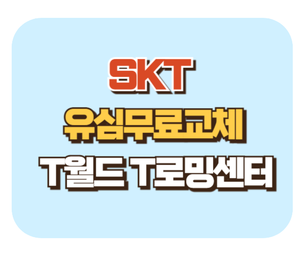 SKT 유심무료교체 28일부터 T월드 매장찾기 공항 T로밍센터 위치