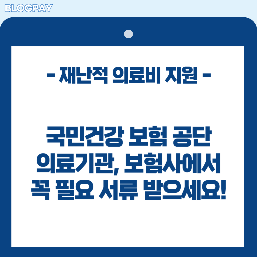 재난적 의료비 지원 사업