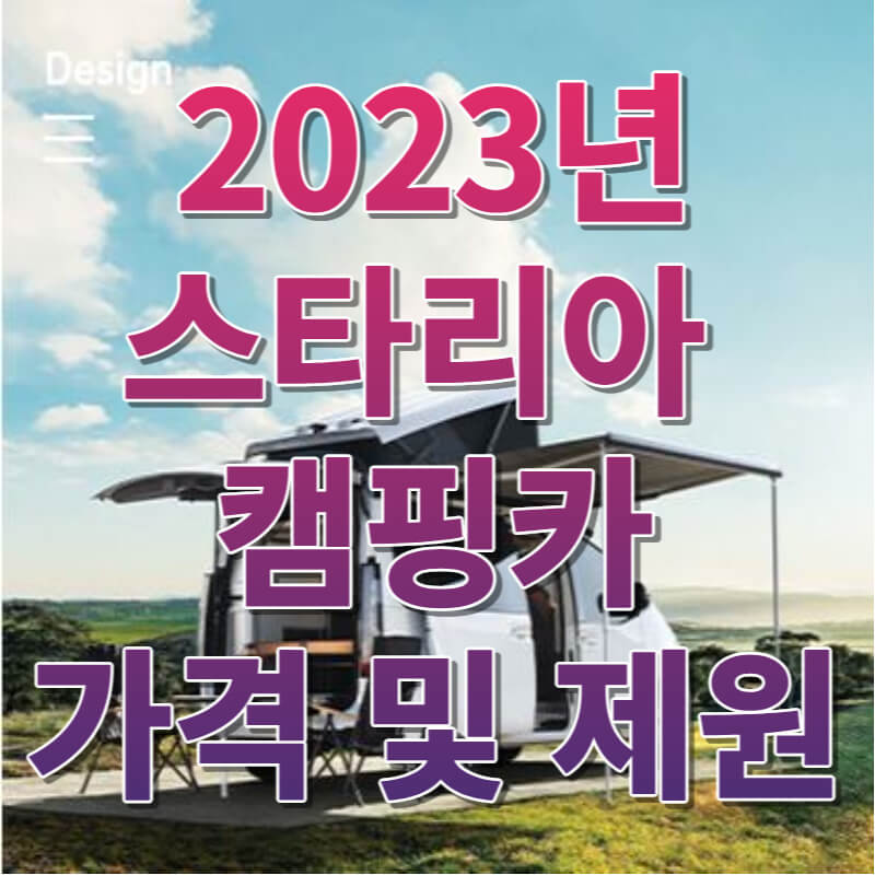 스타리아 캠핑카 정보
