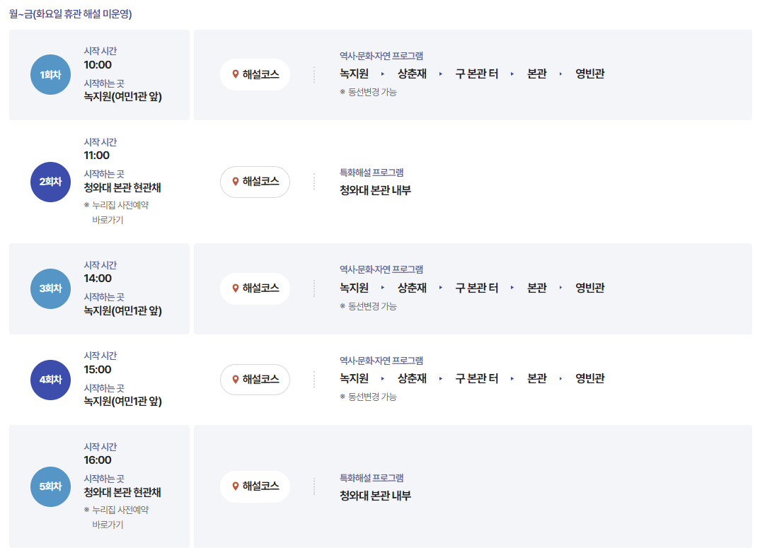 청와대 관람 신청