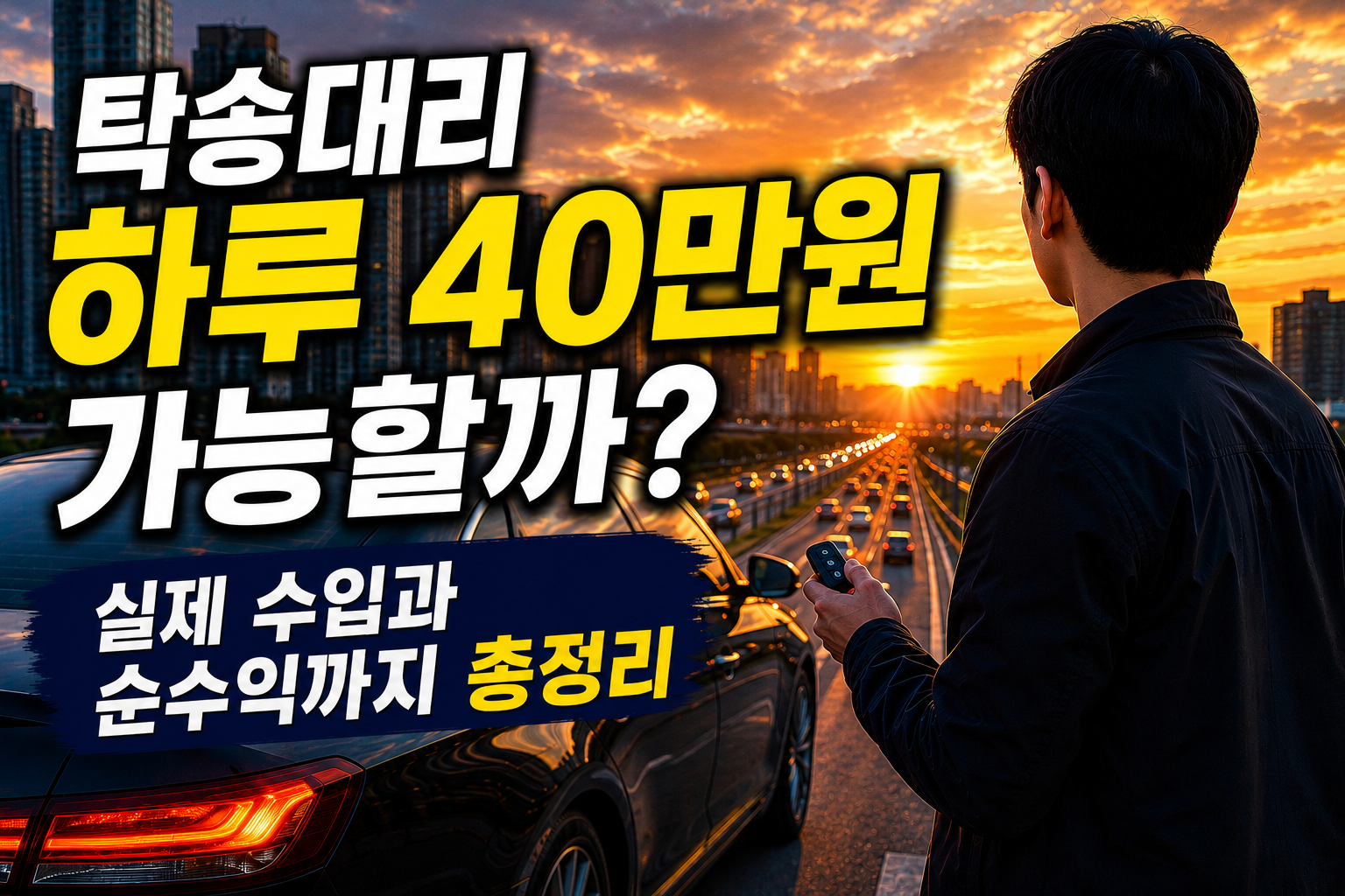 탁송대리 하루 40만원 가능할까? 실제 수입과 순수익까지 총정리 관련 사진