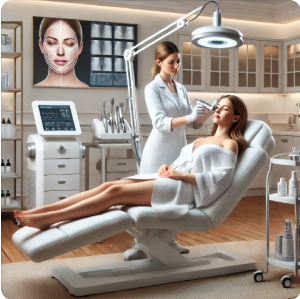 리프팅 시술을 받는 사진