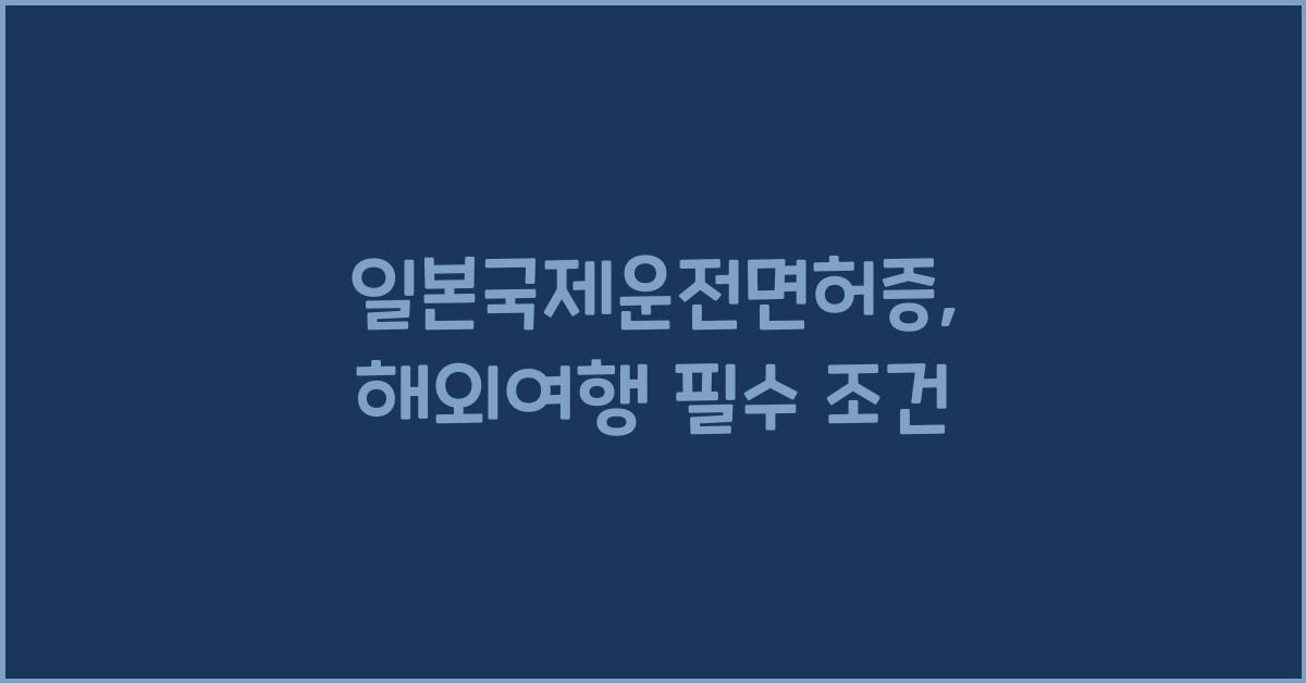 일본국제운전면허증
