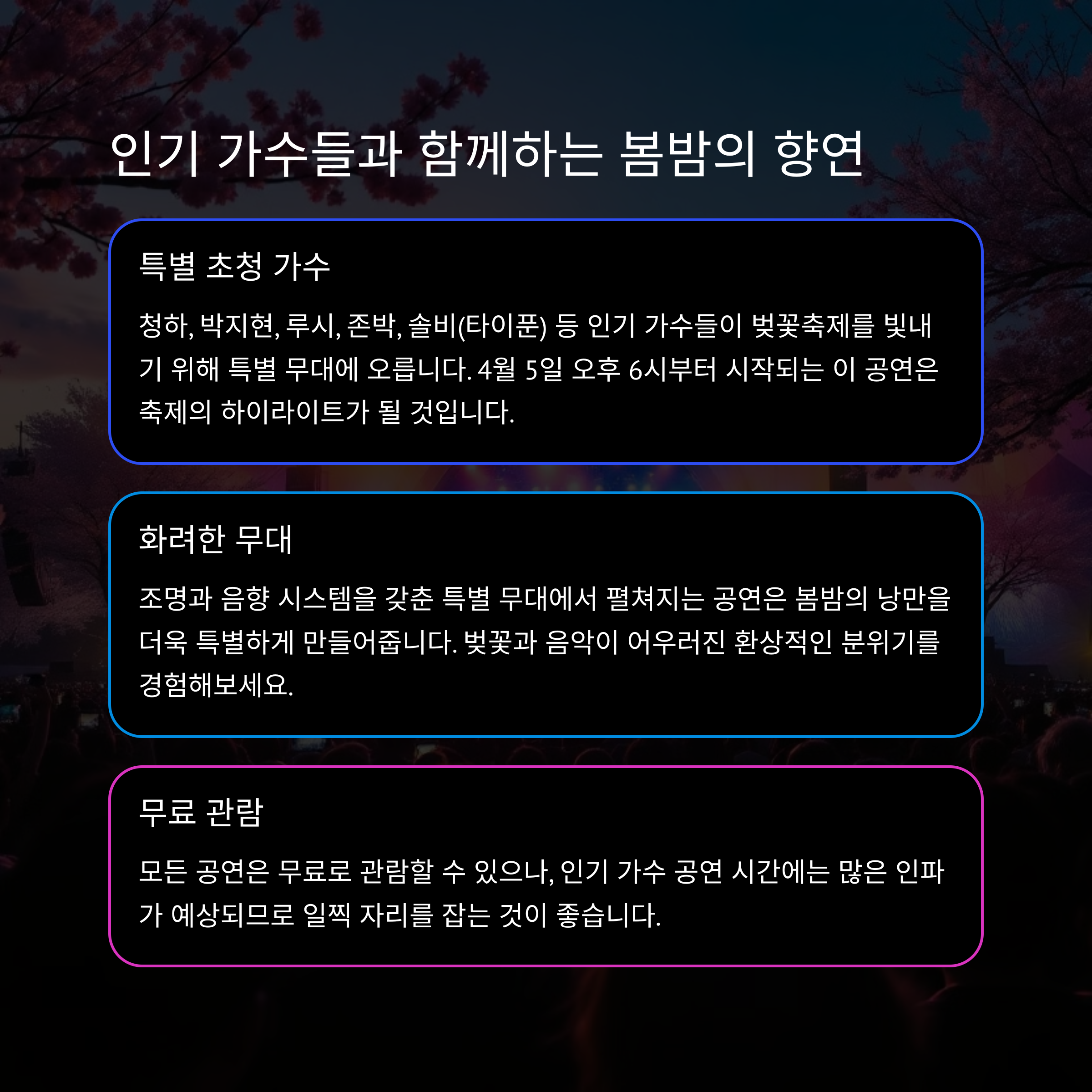 불광천 벚꽃축제