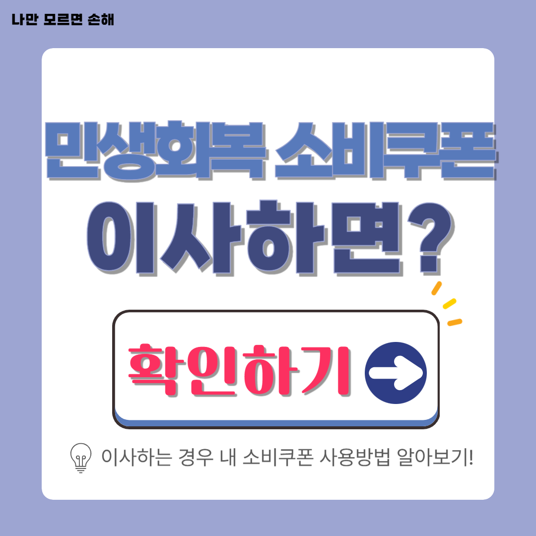 민생회복 소비쿠폰 이사