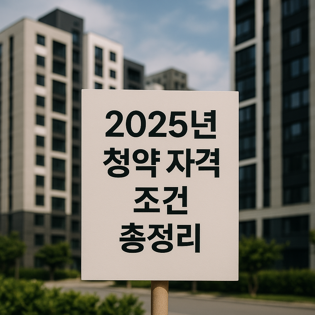 2025년 청약 자격 조건 총정리