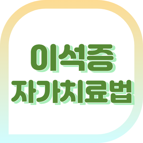 이석증자가치료법