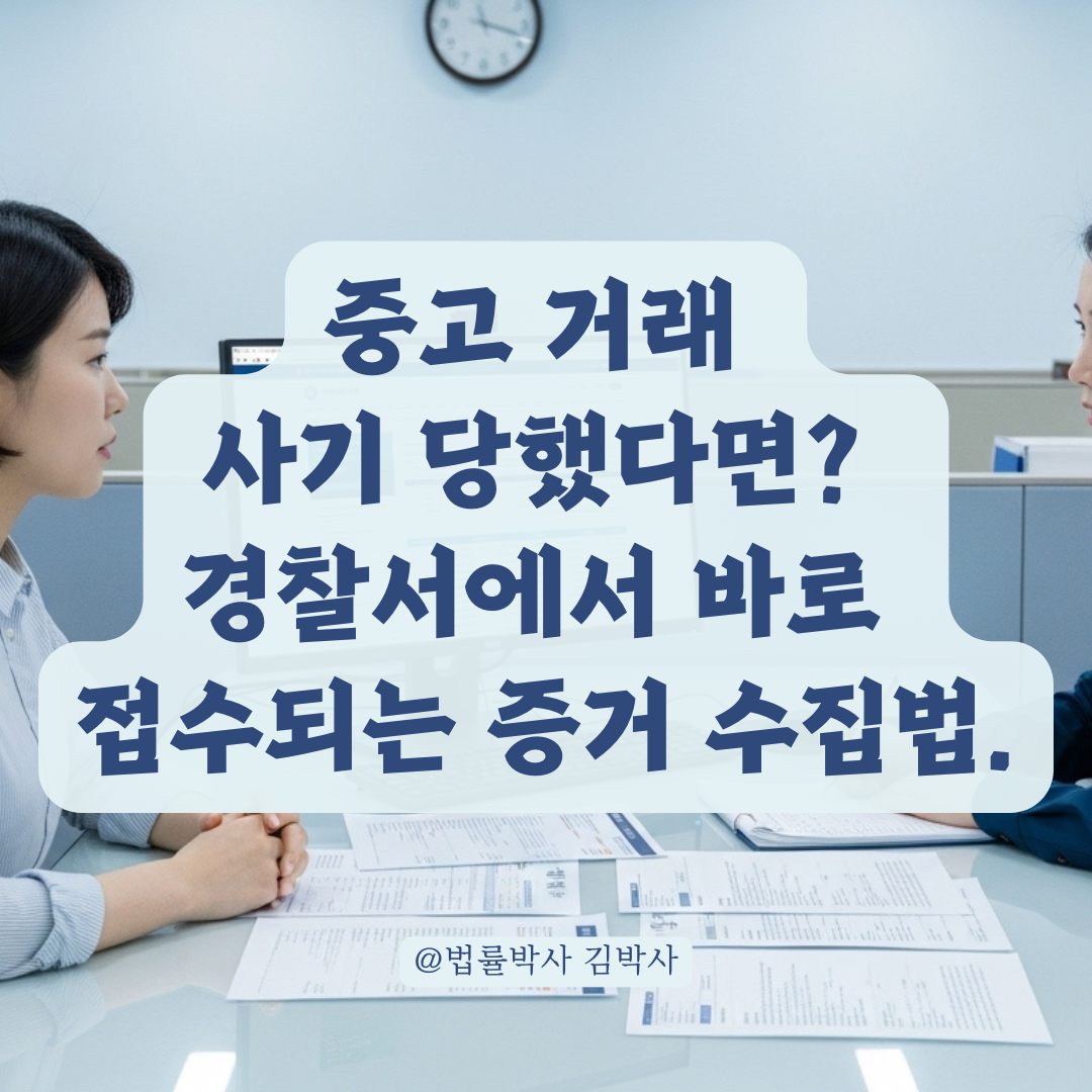 중고 거래 사기 당했다면? 경찰서에서 바로 접수되는 증거 수집법.
