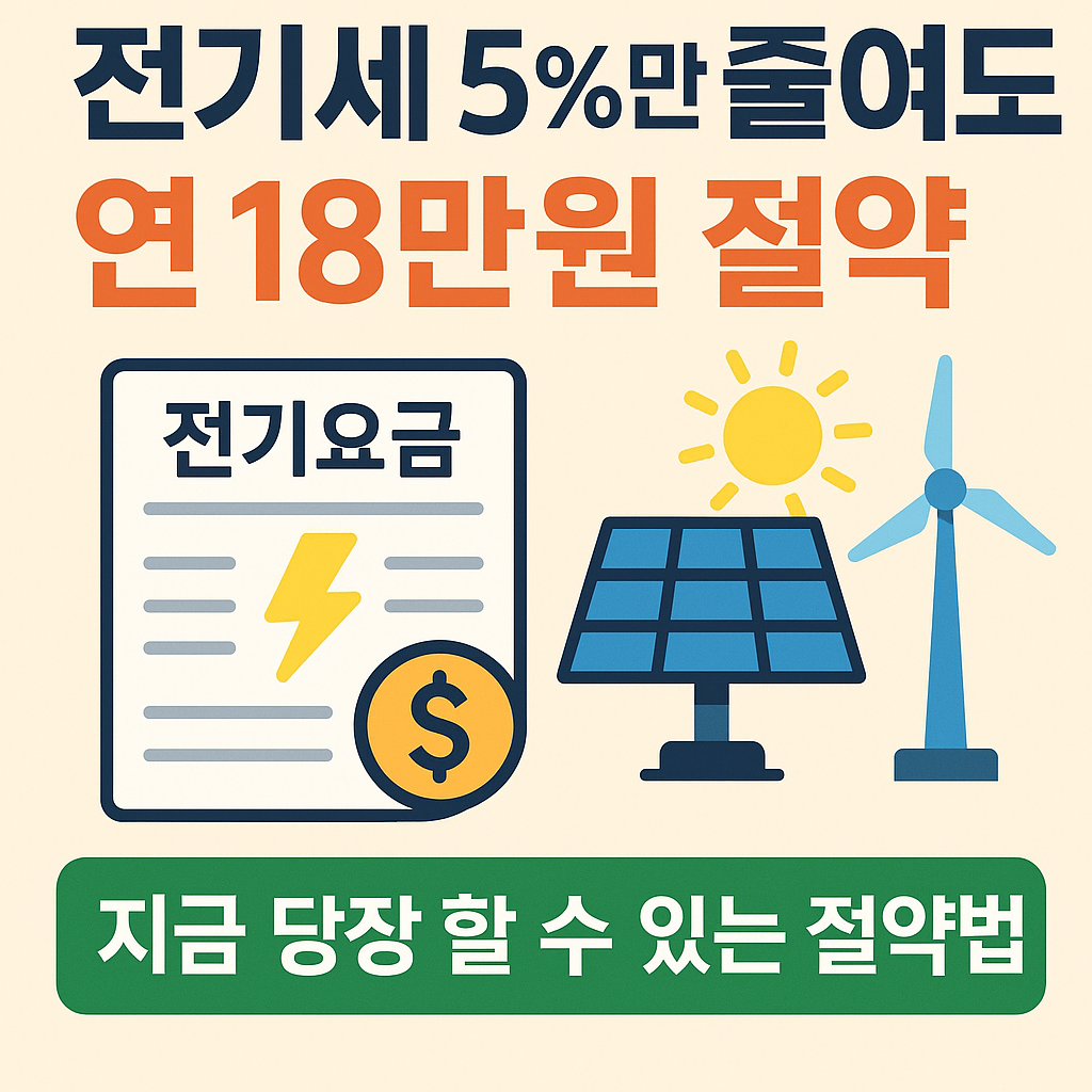 전기세 5%만 줄여도 연 18만 원 절약 — 지금 당장 할 수 있는 절약법